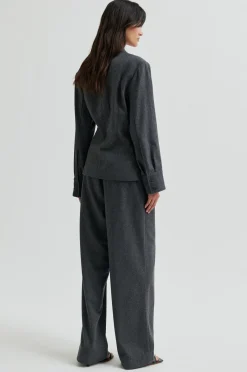 Outlet Second Female Milea Wrap Shirt 60267 7003 Dark grey melange