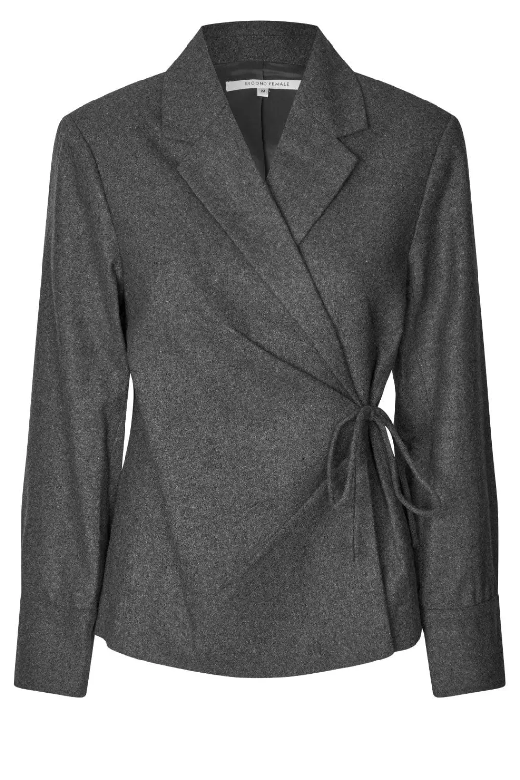 Outlet Second Female Milea Wrap Shirt 60267 7003 Dark grey melange