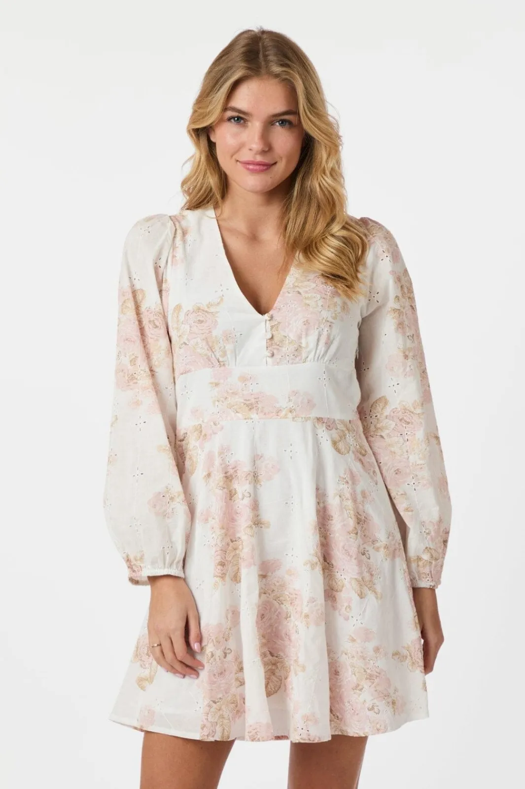 Outlet Neo Noir Milly Emb Rose Dress 165099 630