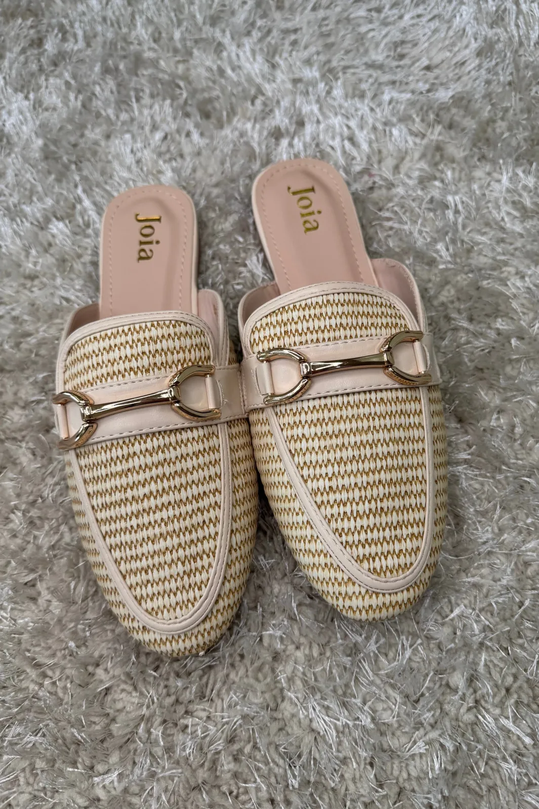 Clearance Bloom Mimosa Mules Beige