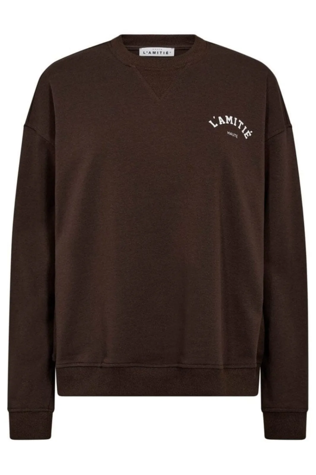 Hot Haute L'Amitié Mini Curve Logo Sweat HL10022 Mocca