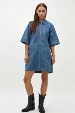 Discount Global Funk Mira Zip-G P62 Blue Pinstripe