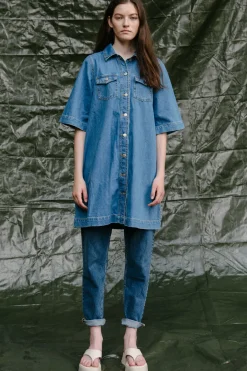 Global Funk Mira-G Dress Mid Vintage Blue