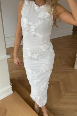 Discount BYIC Miraic Mesh Dress A23766 White Flower