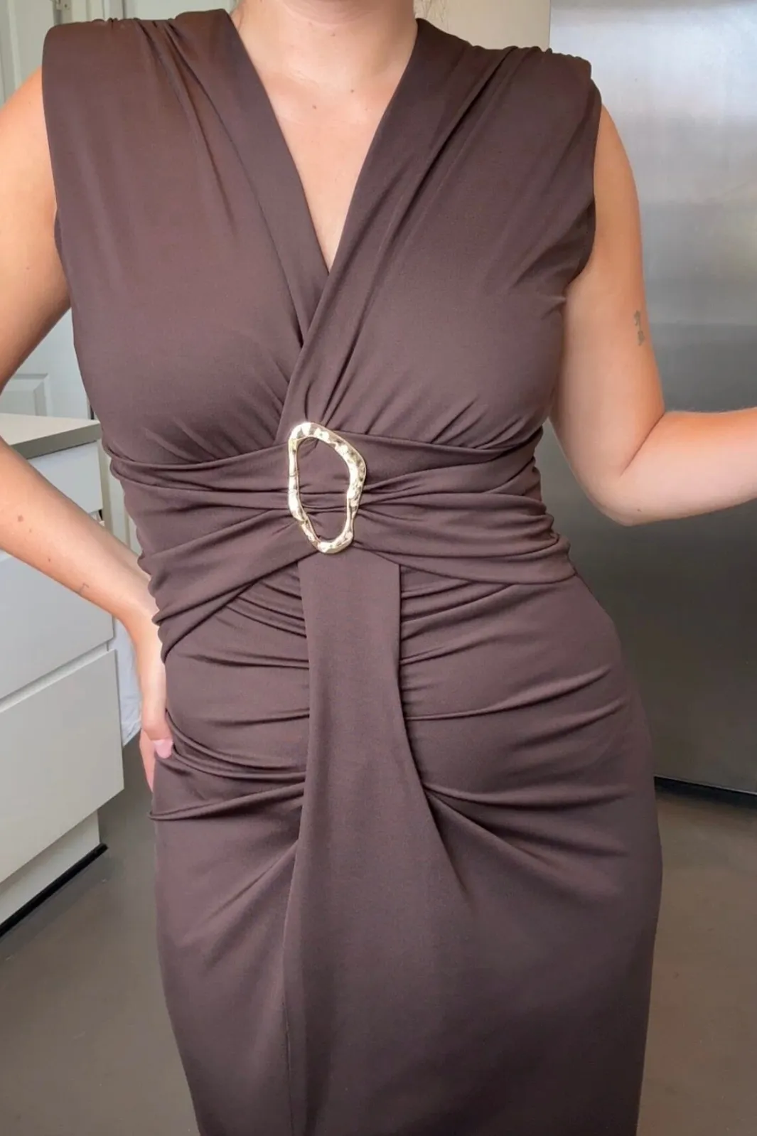 Best A-bee Mirella Dress Dark Brown