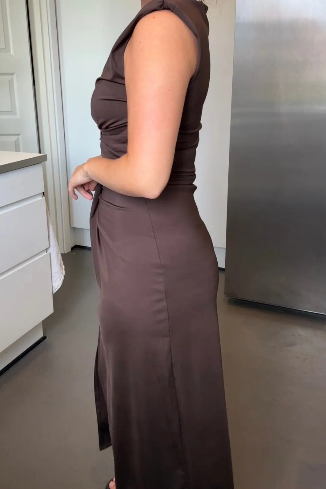 Best A-bee Mirella Dress Dark Brown
