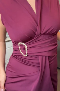 Online A-bee Mirella Dress Burgundy