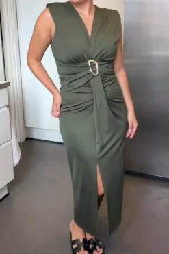 A-bee Mirella Dress Khaki