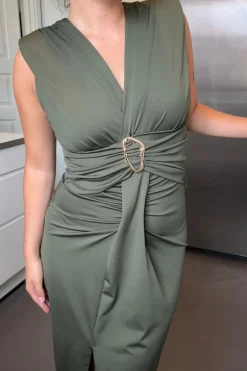 A-bee Mirella Dress Khaki