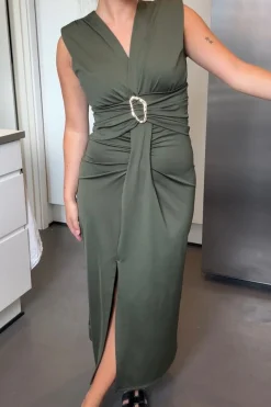 A-bee Mirella Dress Khaki