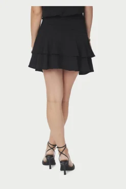 Discount Neo Noir Mitra Frill Structure Skirt 167121 100