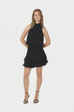 Discount Neo Noir Mitra Frill Structure Skirt 167121 100