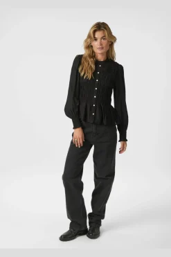 New Neo Noir Mocca Smock Blouse 166155 100