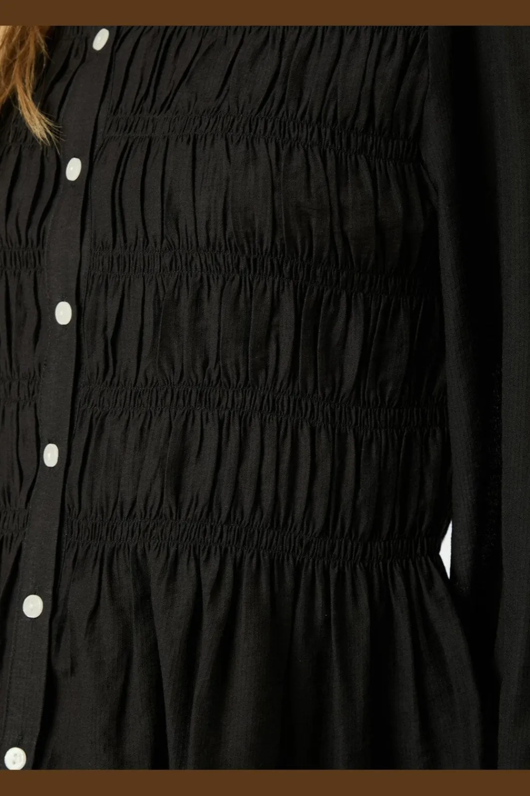 New Neo Noir Mocca Smock Blouse 166155 100