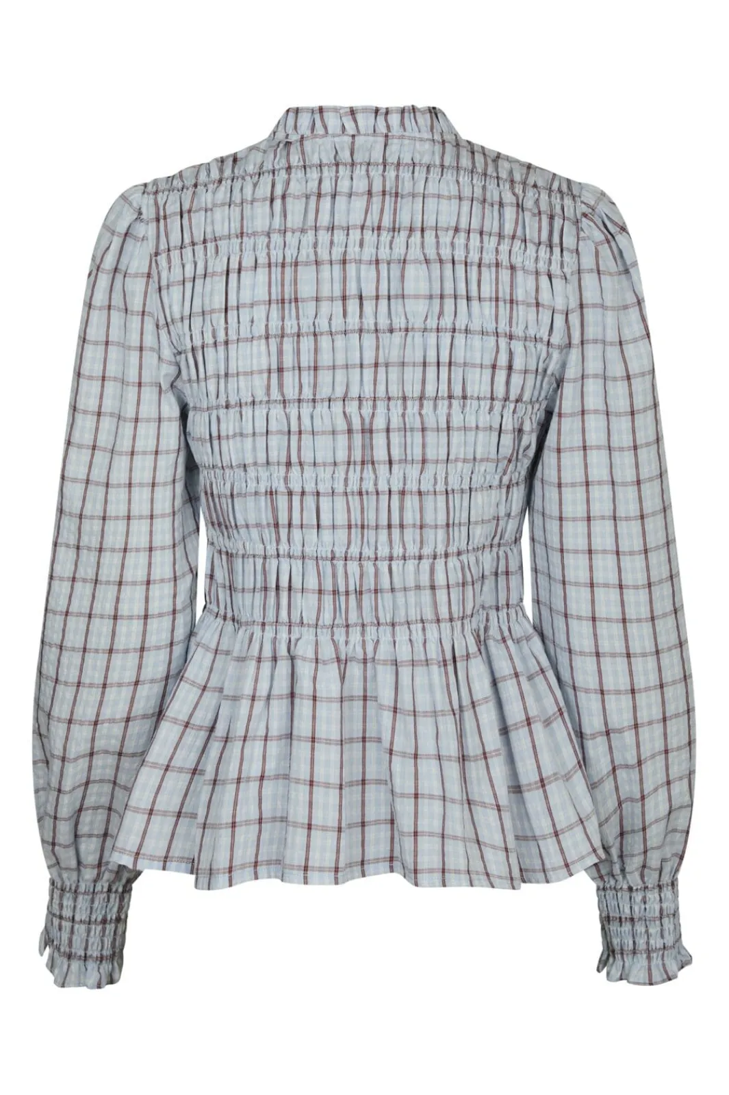 Online Neo Noir Mocca Smock Check Blouse 166900 145