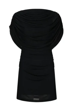 Online Neo Noir Mottuna Drapy Mesh Dress 167475 100