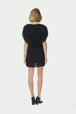 Online Neo Noir Mottuna Drapy Mesh Dress 167475 100