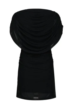 Online Neo Noir Mottuna Drapy Mesh Dress 167475 100