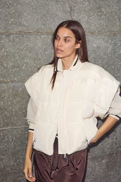 Hot Haute L'Amitié Mount Puffer Vest HL10159 Off-White