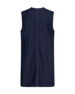 Outlet Moss Copenhagen Mschadna Alena Sl Dress 19722 Dark Blue Wash