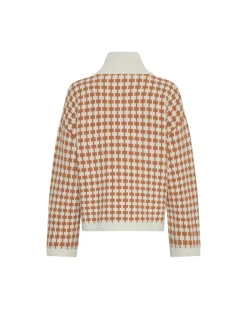 Hot Moss Copenhagen Mschamaria Zip Pullover 19172 Egret C Spice
