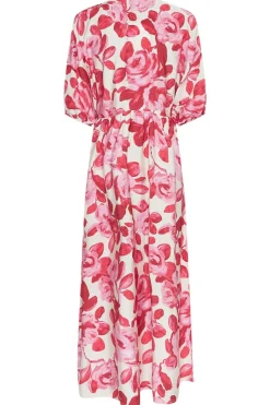 Online MSCH Copenhagen Mschedrina 2/4 Dress 19099 Red Rose Flower