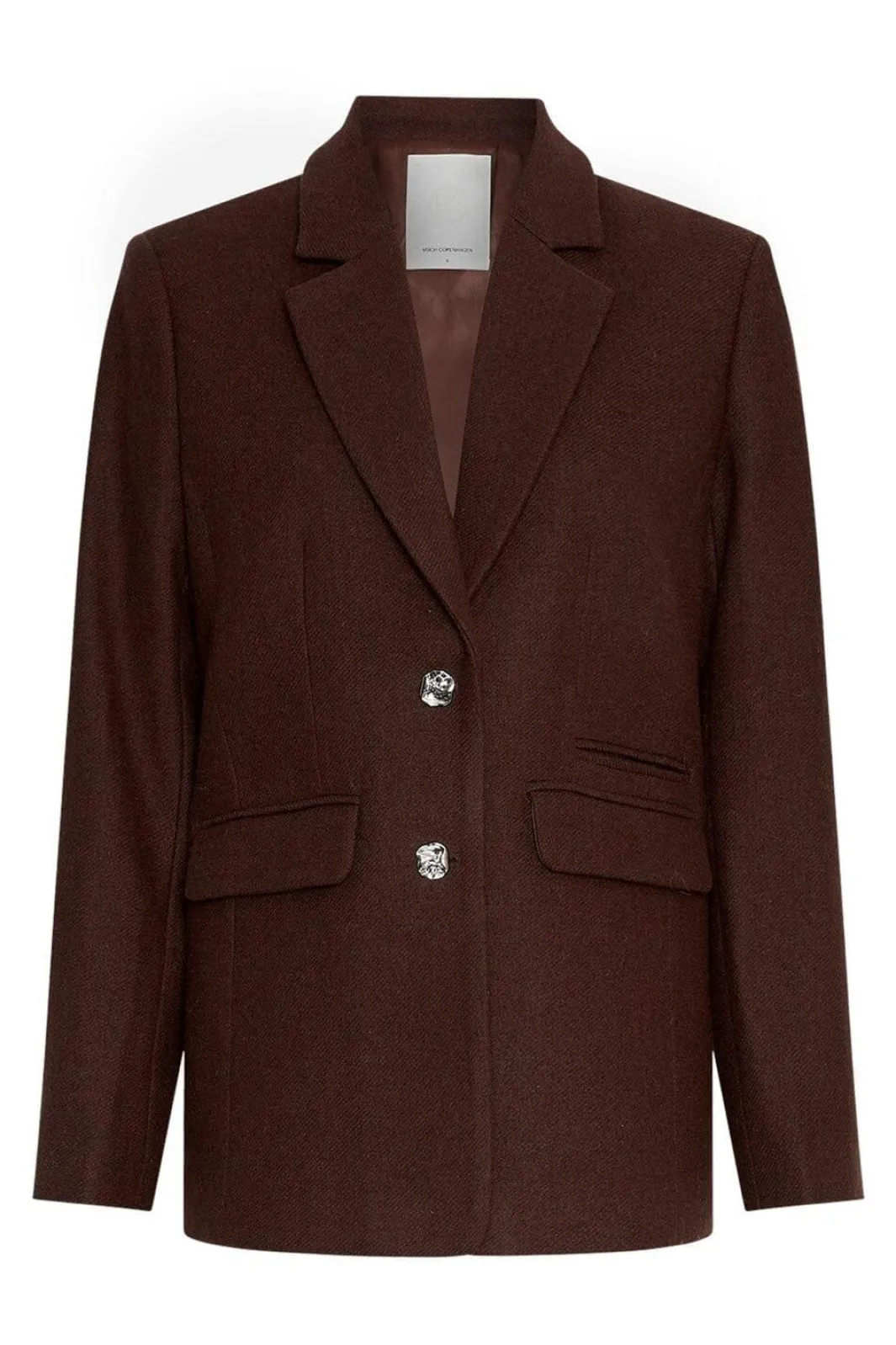 Moss Copenhagen Mschelliot Loose Blazer 19426 Hot Fudge
