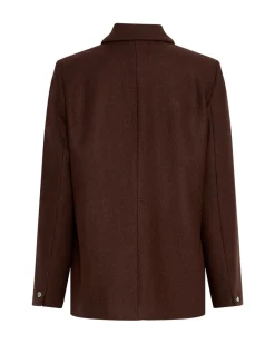 Moss Copenhagen Mschelliot Loose Blazer 19426 Hot Fudge