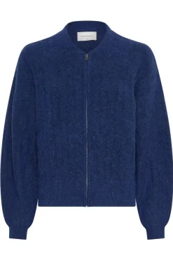 Online Moss Copenhagen Mschjin Nenaya Zip Cardigan 19305 Sodalite Blue
