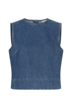 Discount MSCH Copenhagen Mschjolene Elena Sl Top 19359 Mid Blue Wash