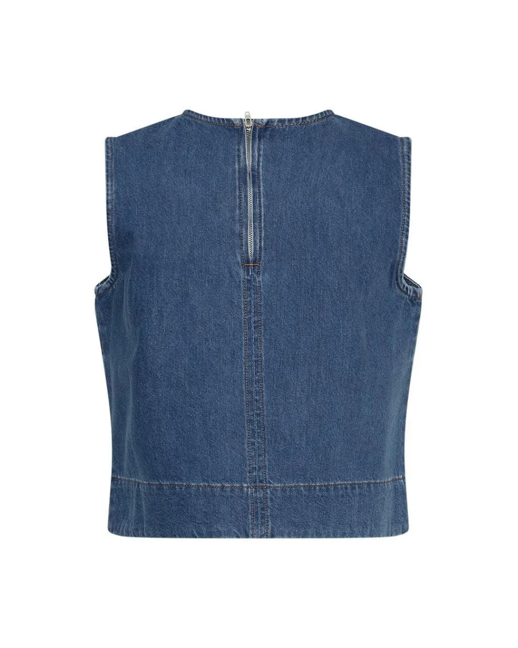Discount MSCH Copenhagen Mschjolene Elena Sl Top 19359 Mid Blue Wash