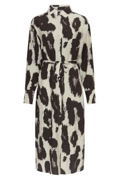 Online MSCH Copenhagen Mschkaralie Jusia Shirt Dress 19630 Licorice Leo