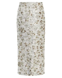 Best Moss Copenhagen Mschmagnolia Skirt Emb 19473 Silver T Coco