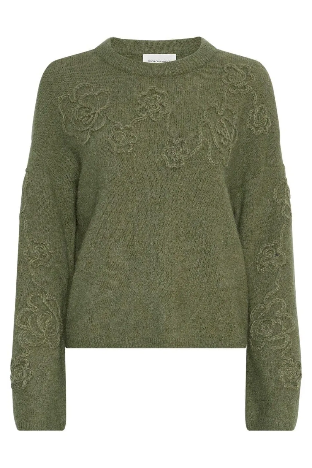 Discount Moss Copenhagen Mschmiabelle Hope Pullover Emb 19400 Olivine Flower