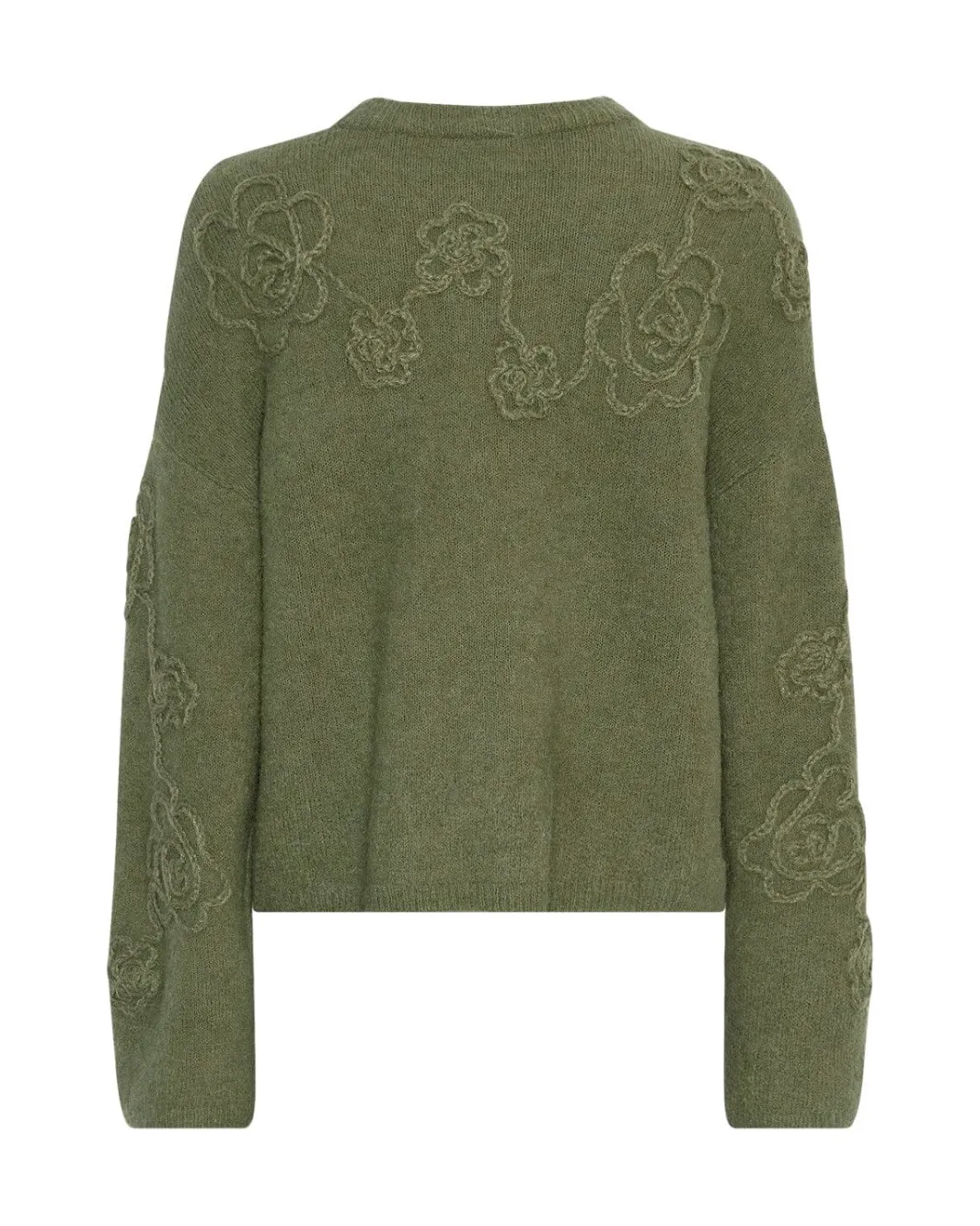 Discount Moss Copenhagen Mschmiabelle Hope Pullover Emb 19400 Olivine Flower