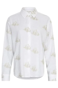 Discount MSCH Copenhagen Mschryan Conella Shirt Emb 19421 B Wht Peyot Flw