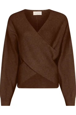 Hot MSCH Copenhagen Mschzinelle Hope Wrap Pullover 18469 Slate Black Mel