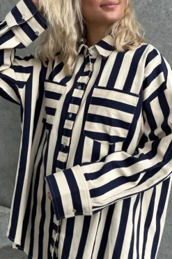 Clearance Stories From The Atelier By Copenhagen Shoes My Beloved Shirt 224 Blue/Beige