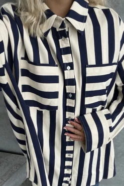 Clearance Stories From The Atelier By Copenhagen Shoes My Beloved Shirt 224 Blue/Beige
