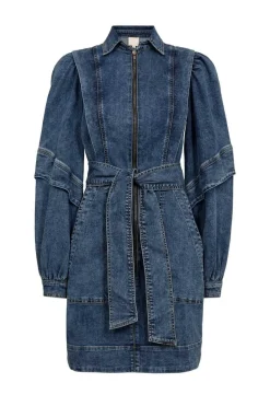 Outlet Gossia Myliago Dress G2627 Mid Blue Denim
