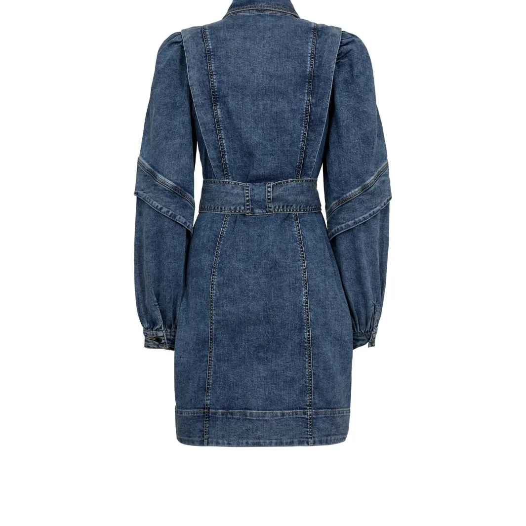 Outlet Gossia Myliago Dress G2627 Mid Blue Denim