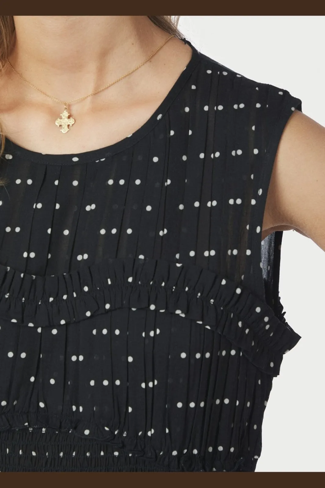 Online Neo Noir Myrna Dot Dress 166384 100
