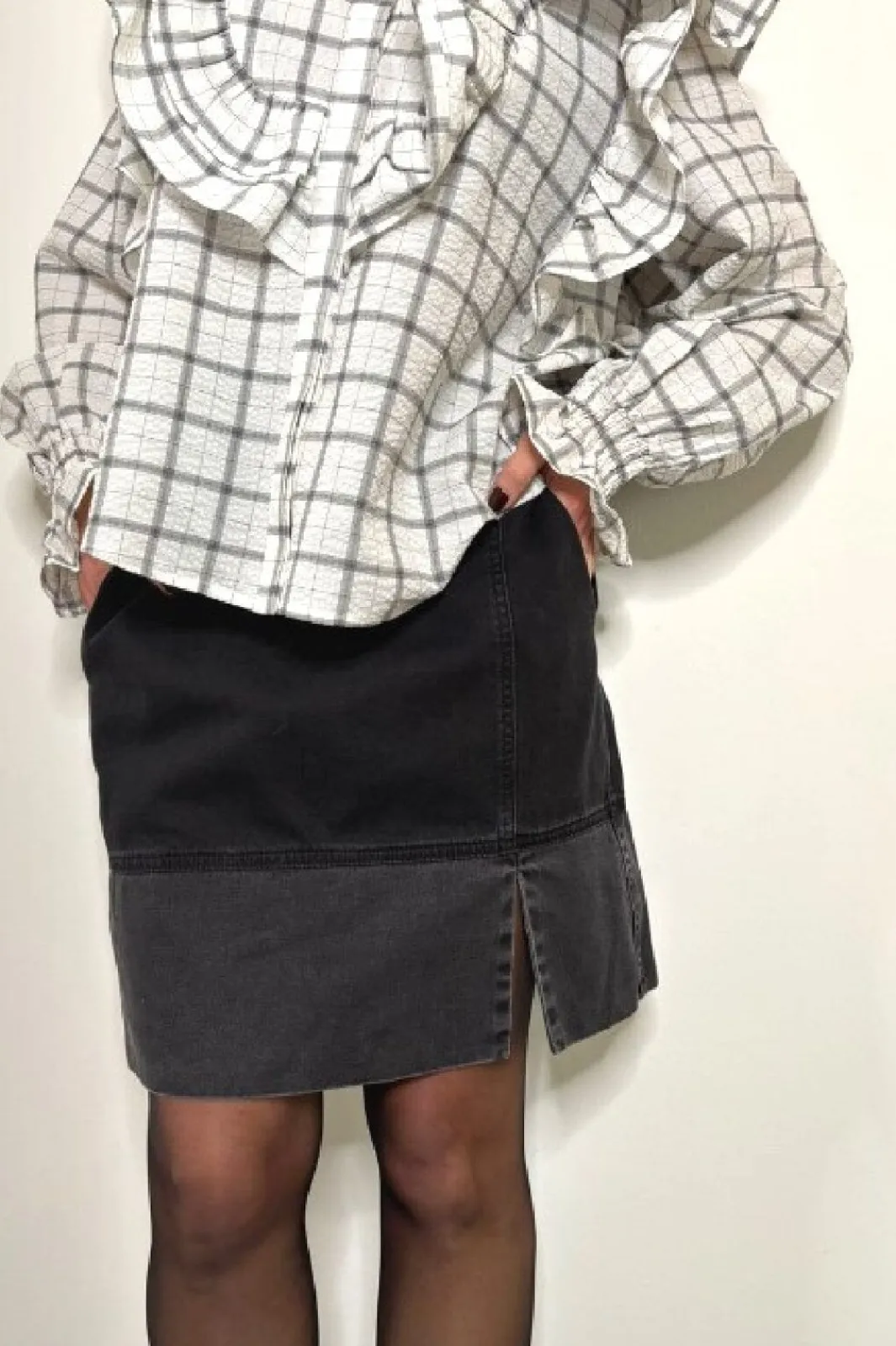 New Gossia Nannego Denim Skirt G2128 Black Denim