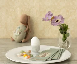 Hot Maileg Napkin, Lapin De Pâques Green/Rose