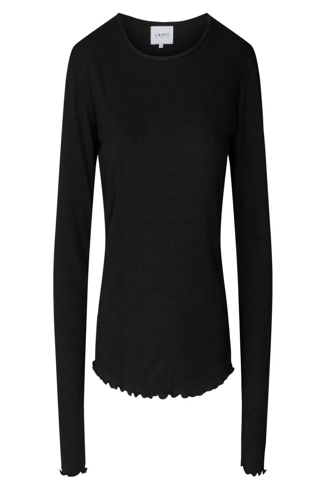 Clearance Liberte Natalia Ls Round Neck Blouse Black