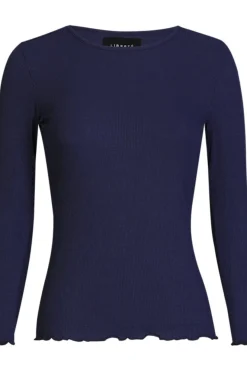 Hot Liberte Natalia Ls Round Neck Blouse 9914 Midnigtth Navy