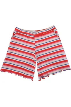Clearance Liberte Ami Natalia-Shorts-Kids 21234 Creme Orange Blue Stripe