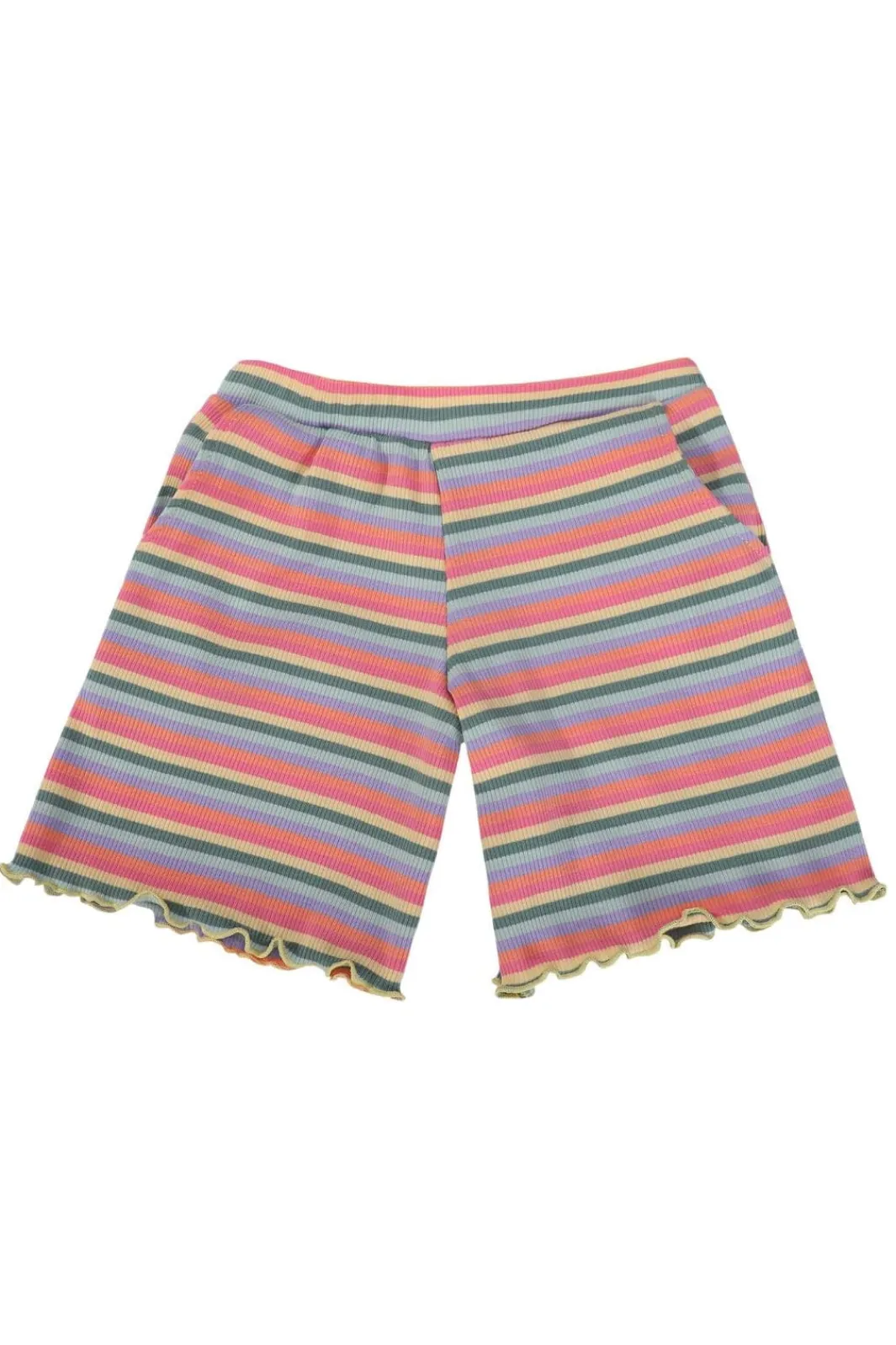 New Liberte Ami Natalia-Shorts-Kids 21234 Multi Orange Pink Stripe