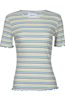 Sale Liberte Natalia-Ss-Blouse Blue Mint Sand Stripe