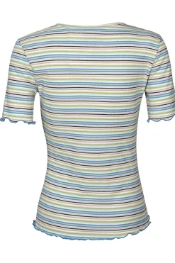 Sale Liberte Natalia-Ss-Blouse Blue Mint Sand Stripe